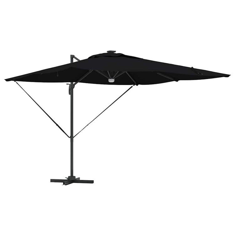 Vidaxl Roma Sonnenschirm schwarz 286 x 284 x 270 cm Aluminium und Polyester