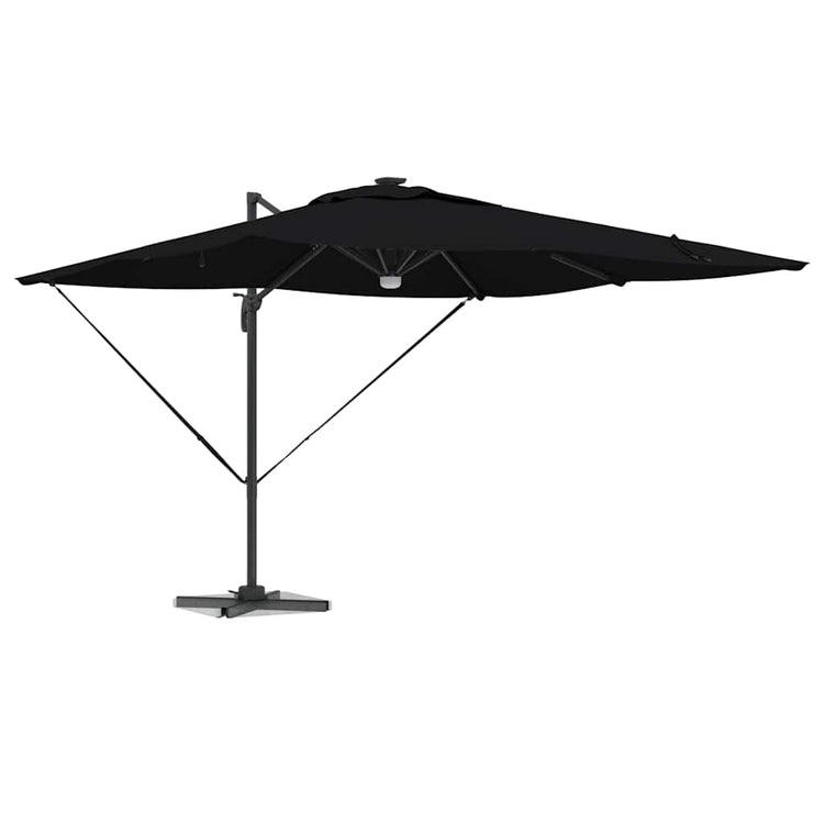 Vidaxl Roma Sonnenschirm schwarz 286 x 284 x 270 cm Aluminium und Polyester