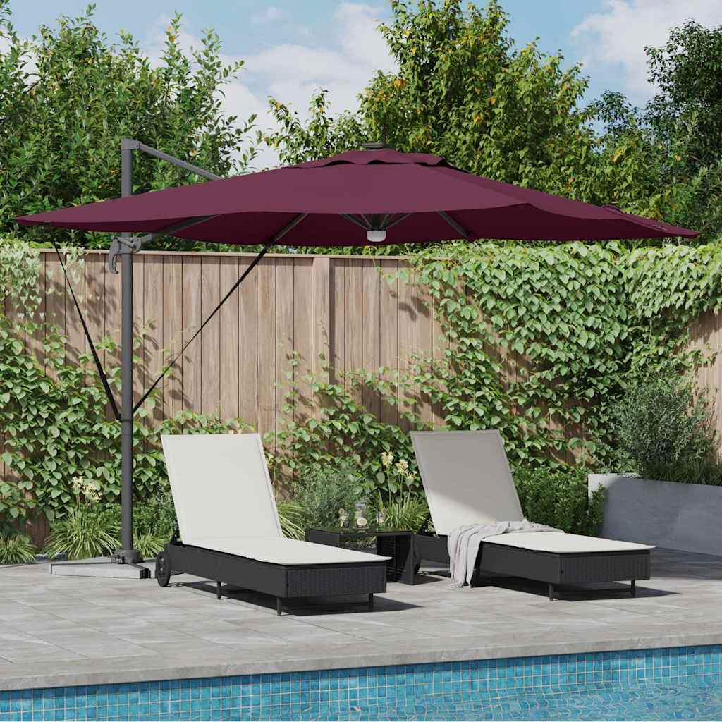 Vidaxl Roma Sonnenschirm rot 286 x 284 x 270 cm Aluminium und Polyester