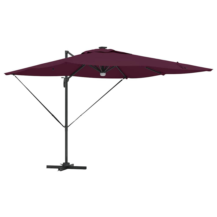Vidaxl Roma Sonnenschirm rot 286 x 284 x 270 cm Aluminium und Polyester