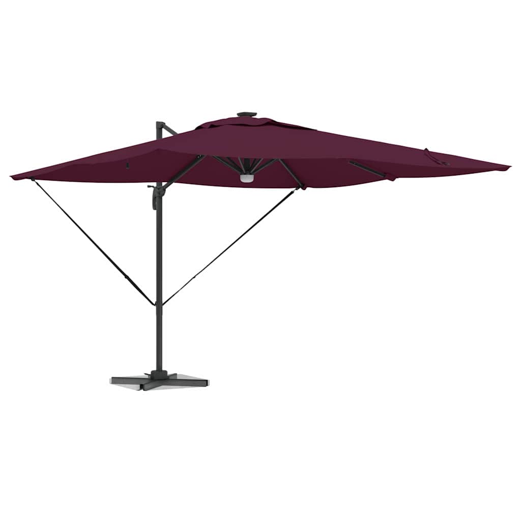 Vidaxl Roma Sonnenschirm rot 286 x 284 x 270 cm Aluminium und Polyester