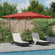 Vidaxl Roma Sonnenschirm rot 286 x 284 x 270 cm Aluminium und Polyester
