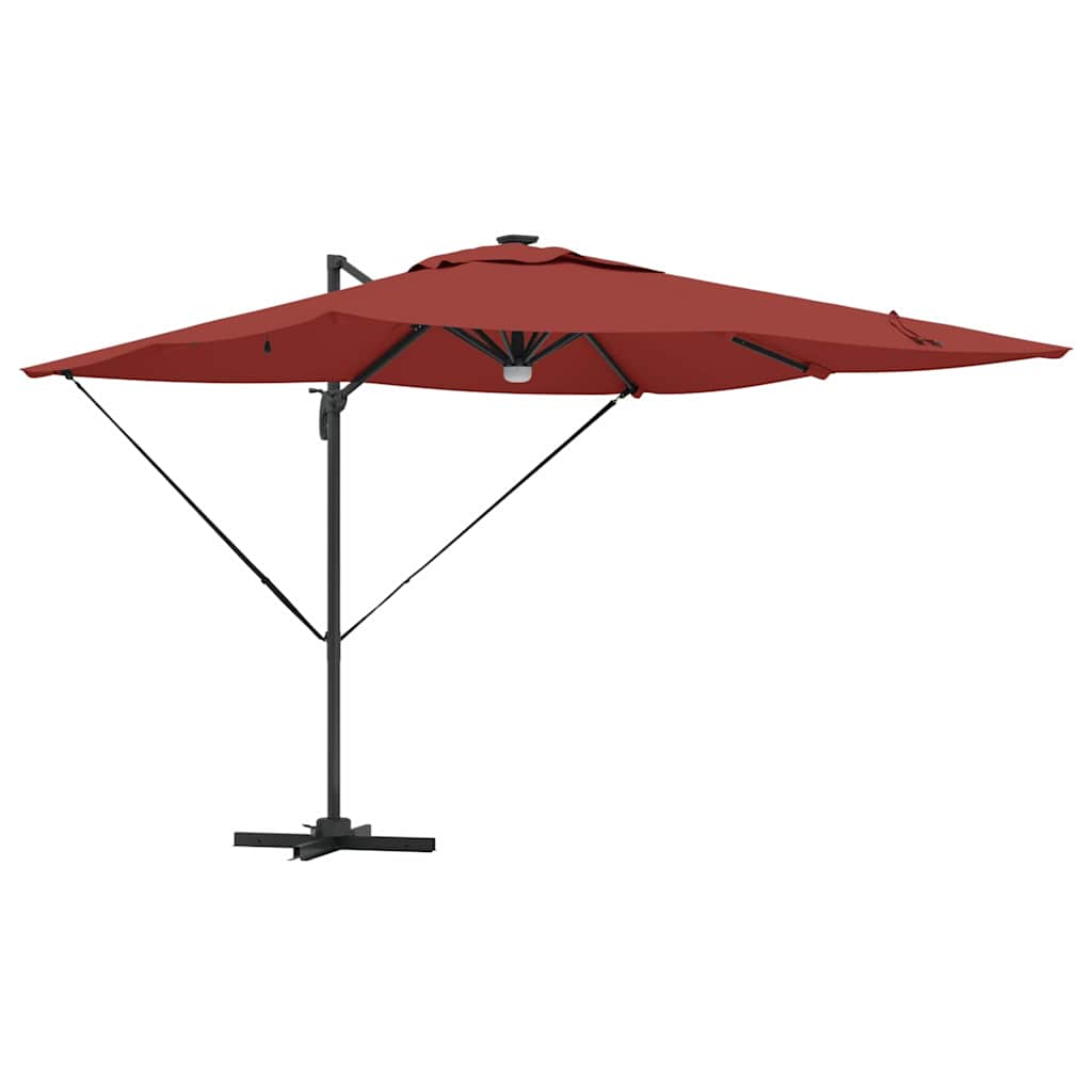Vidaxl Roma Sonnenschirm rot 286 x 284 x 270 cm Aluminium und Polyester