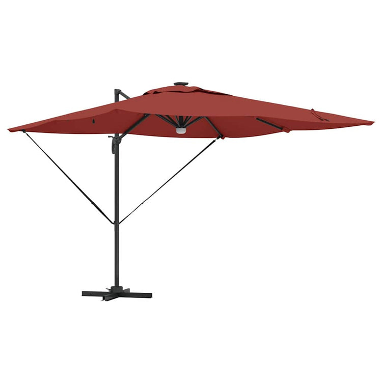 Vidaxl Roma Sonnenschirm rot 286 x 284 x 270 cm Aluminium und Polyester