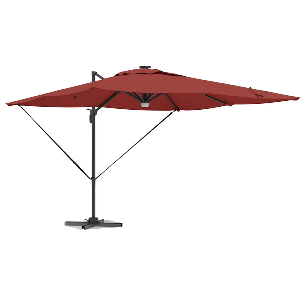 Vidaxl Roma Sonnenschirm rot 286 x 284 x 270 cm Aluminium und Polyester