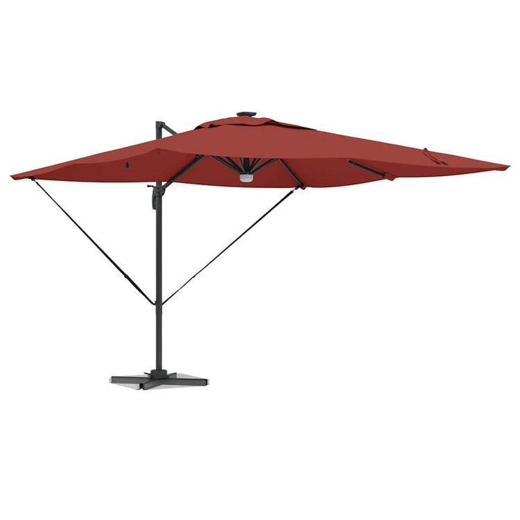 Vidaxl Roma Sonnenschirm rot 286 x 284 x 270 cm Aluminium und Polyester