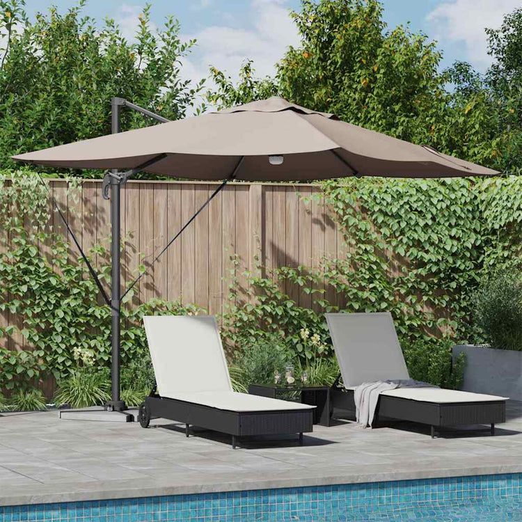 Vidaxx Sonnenschirm Taupe 351 x 250 x 253 cm Polyester und Aluminium