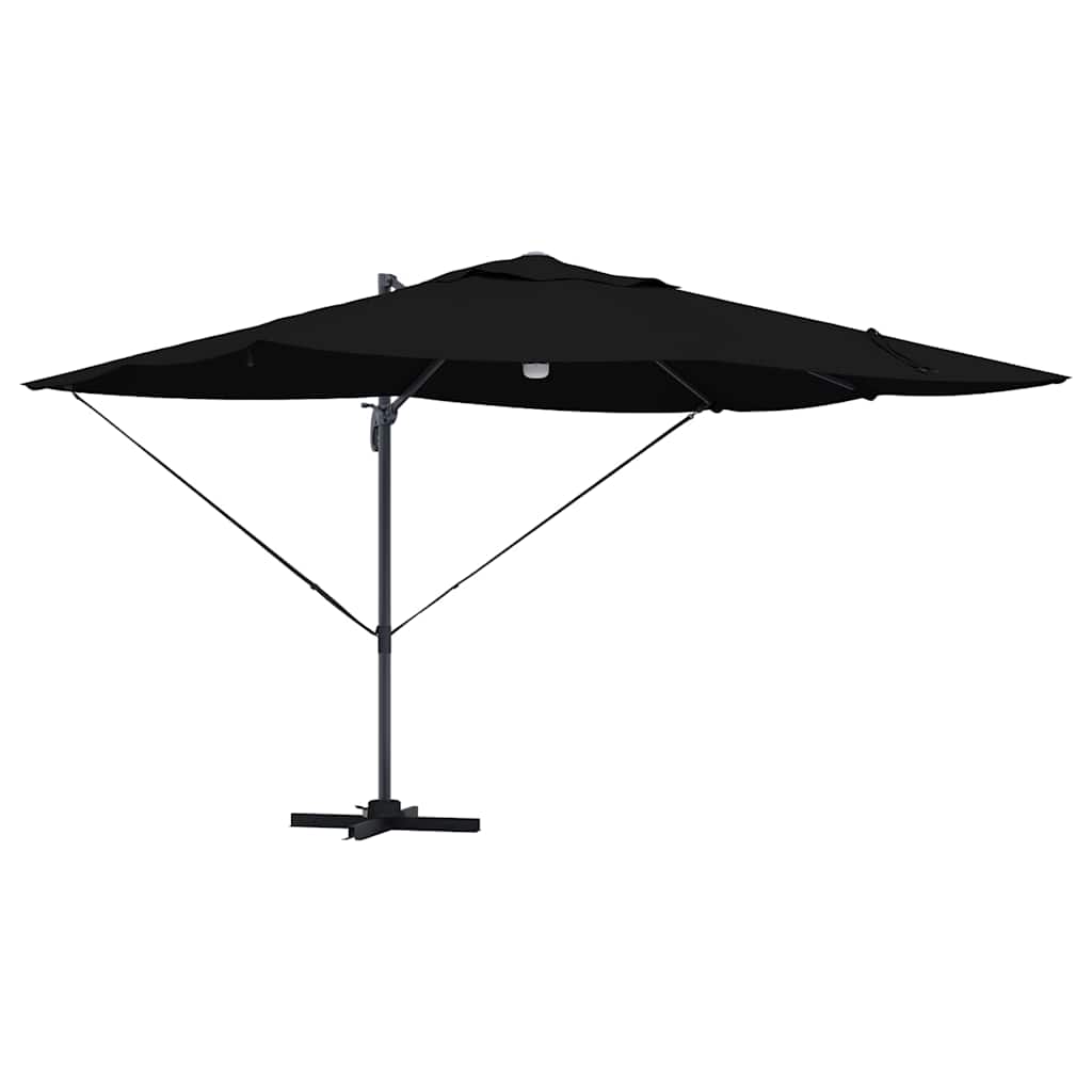 Vidaxx Sonnenschirm schwarz 351 x 250 x 253 cm Polyester und Aluminium