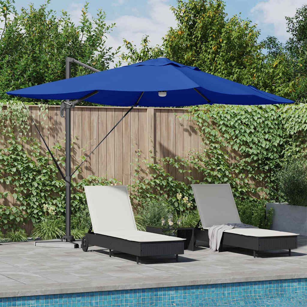 Vidaxx Sonnenschirm Azurblau 351 x 250 x 253 cm Polyester und Aluminium