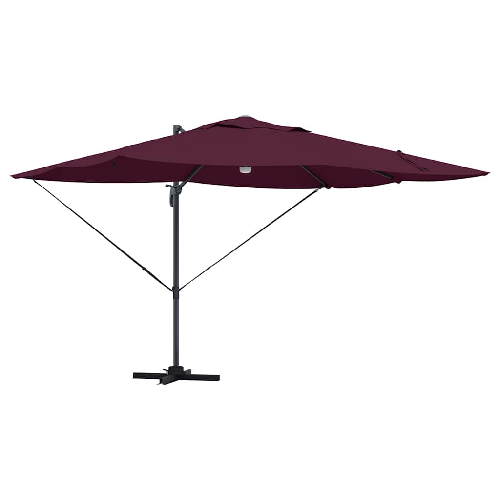 Vidaxx Sonnenschirm Bordeauxrot 351 x 250 x 253 cm Polyester und Aluminium
