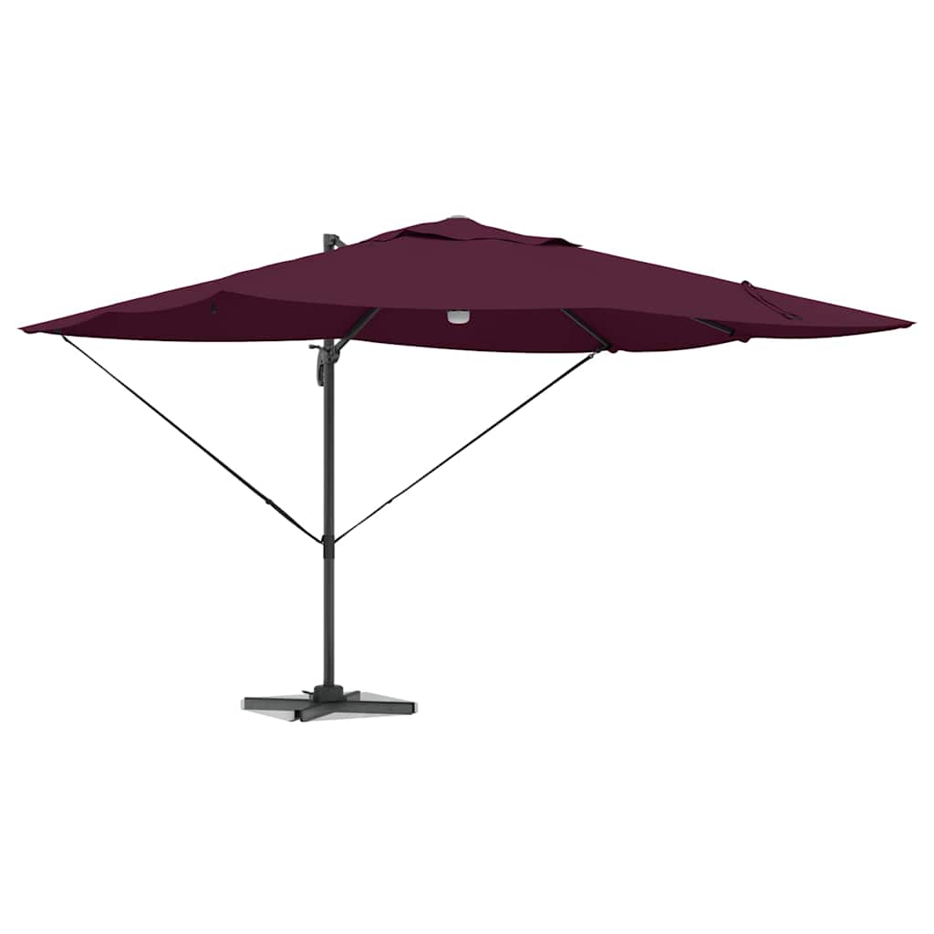 Vidaxx Sonnenschirm Bordeauxrot 351 x 250 x 253 cm Polyester und Aluminium