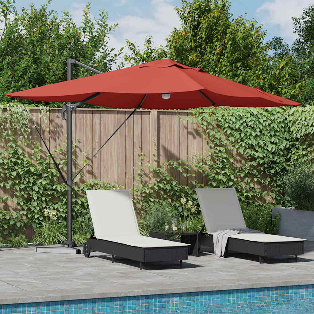 Vidaxx Sonnenschirm Terrakotta 351 x 250 x 253 cm Polyester und Aluminium