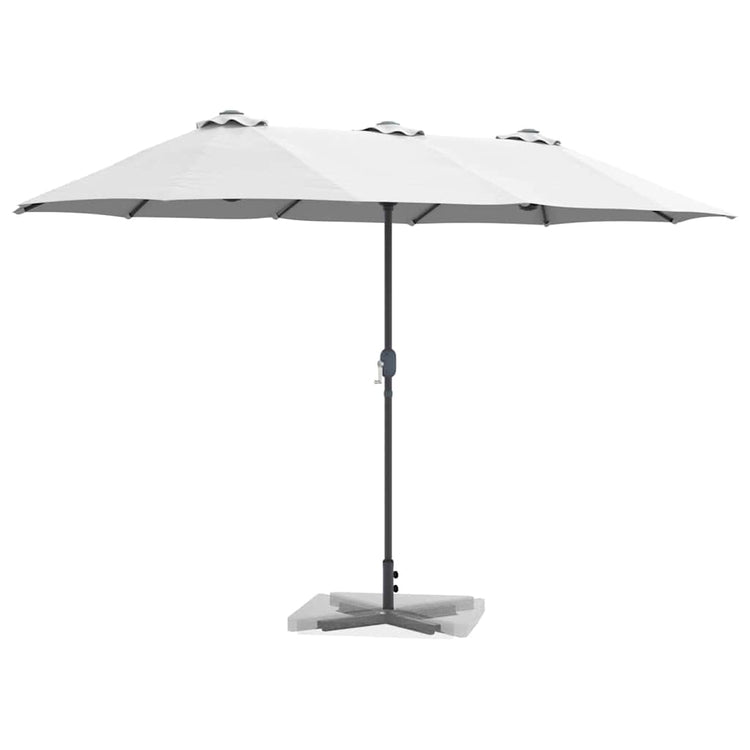 Vidaxxl Gartensonnenschirm Sand 370 x 197 x 239 cm Polyester und Aluminium