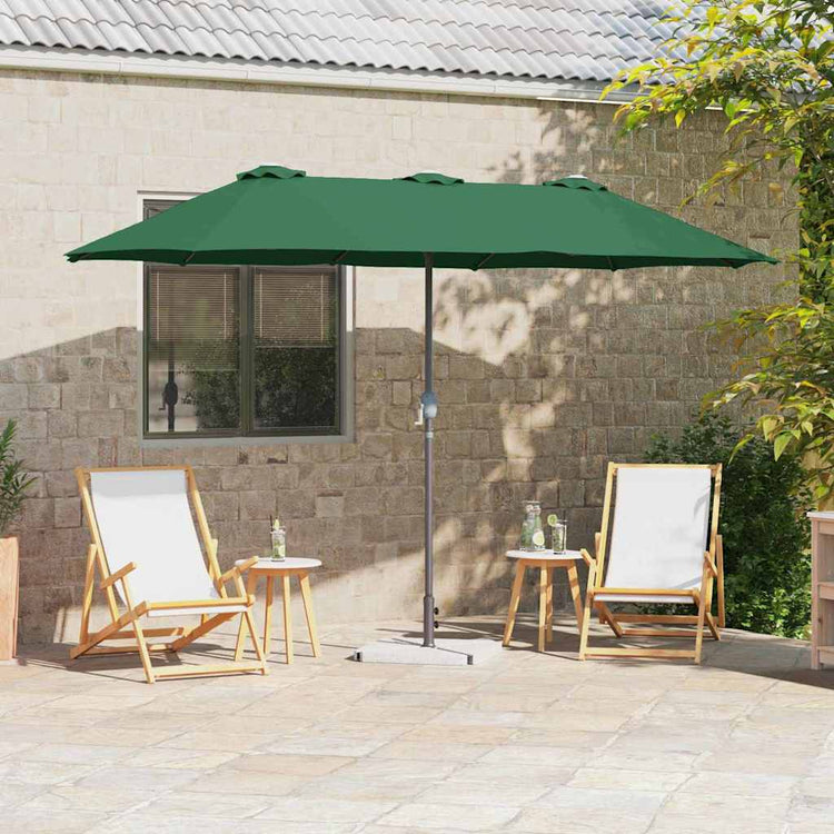 VidaXL Gartenschirm grün 370 x 197 x 239 cm Polyester und Aluminium