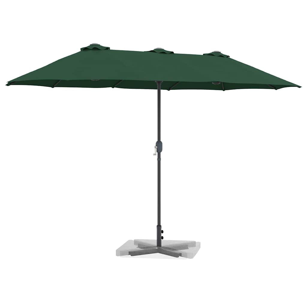 VidaXL Gartenschirm grün 370 x 197 x 239 cm Polyester und Aluminium