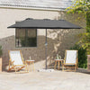 Vidaxxl Gartensonnenschirm Anthrazit 370 x 197 x 239 cm Polyester und Aluminium