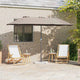 Vidaxx Gartensonnenschirm Taupe 370 x 197 x 239 cm Polyester und Aluminium