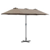 Vidaxx Gartensonnenschirm Taupe 370 x 197 x 239 cm Polyester und Aluminium