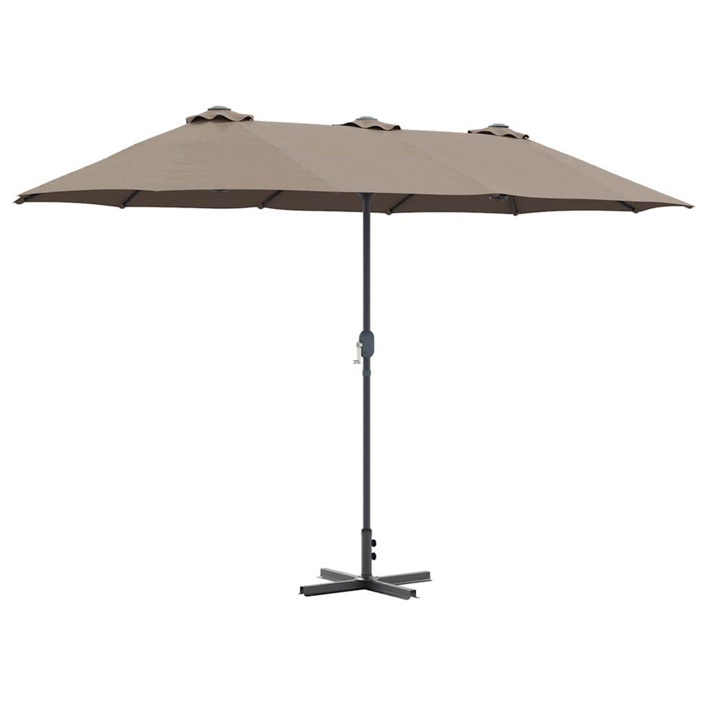 Vidaxx Gartensonnenschirm Taupe 370 x 197 x 239 cm Polyester und Aluminium
