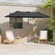 Vidaxx Gartensonnenschirm Schwarz 370 x 197 x 239 cm Polyester und Aluminium