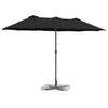 Vidaxx Gartensonnenschirm Schwarz 370 x 197 x 239 cm Polyester und Aluminium
