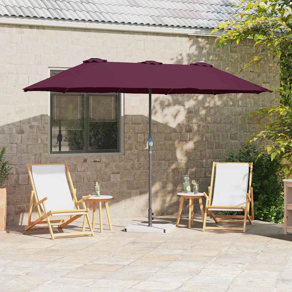 VidaXL Gartenschirm Bordeauxrot 370 x 197 x 239 cm