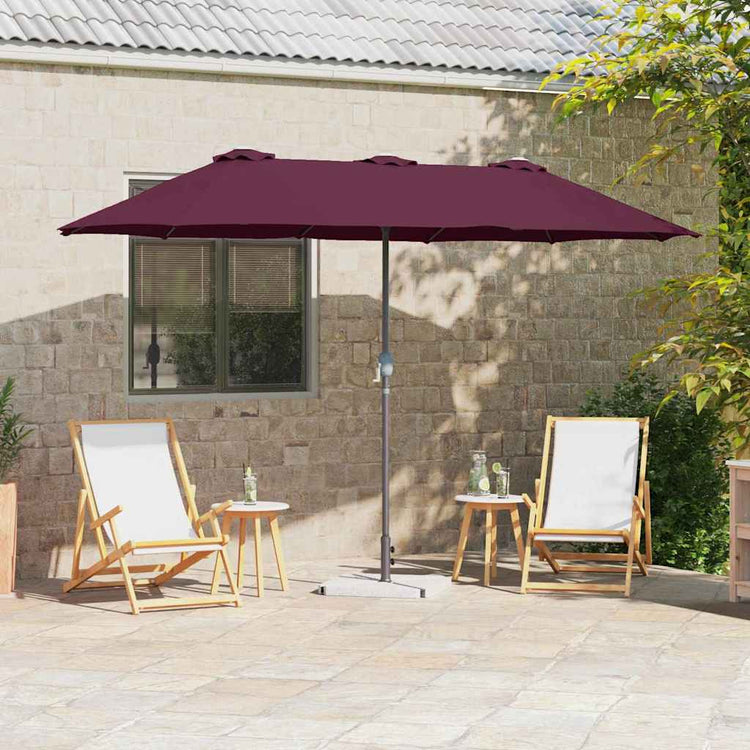 VidaXL Gartenschirm Bordeauxrot 370 x 197 x 239 cm