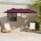 VidaXL Gartenschirm Bordeauxrot 370 x 197 x 239 cm
