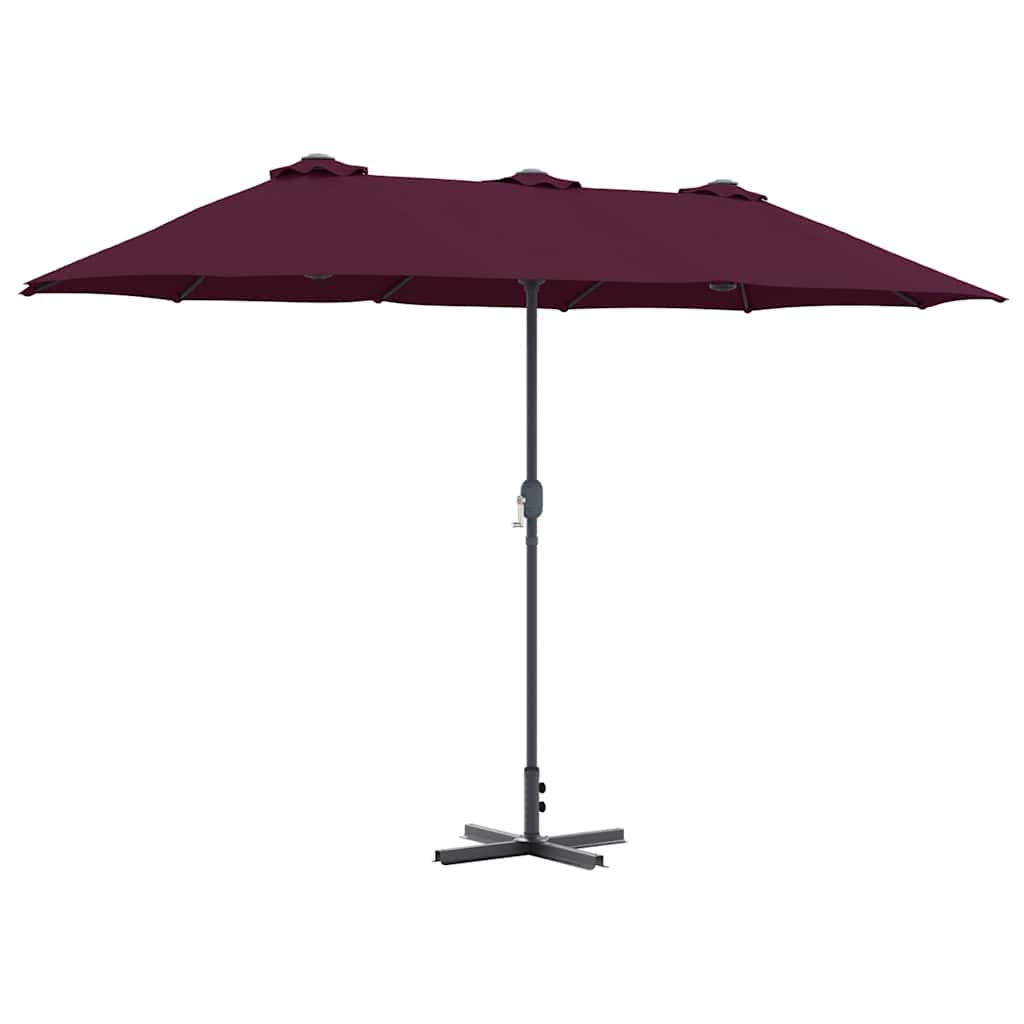 VidaXL Gartenschirm Bordeauxrot 370 x 197 x 239 cm
