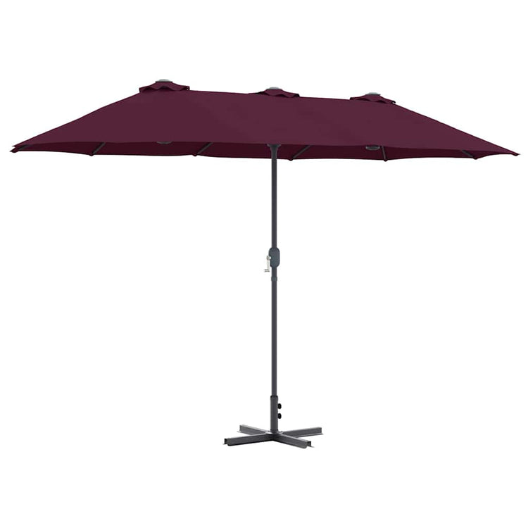 VidaXL Gartenschirm Bordeauxrot 370 x 197 x 239 cm