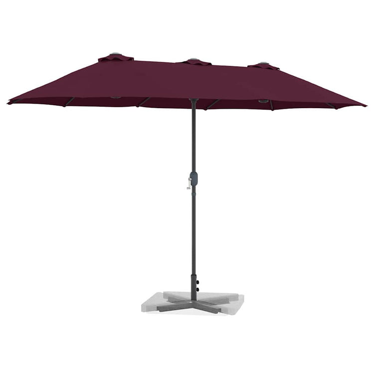 VidaXL Gartenschirm Bordeauxrot 370 x 197 x 239 cm