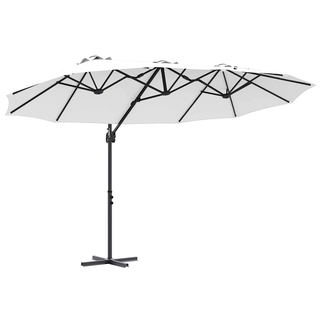 Vidaxx Sonnenschirm Sand 372 x 198 x 243 cm Polyester und Aluminium
