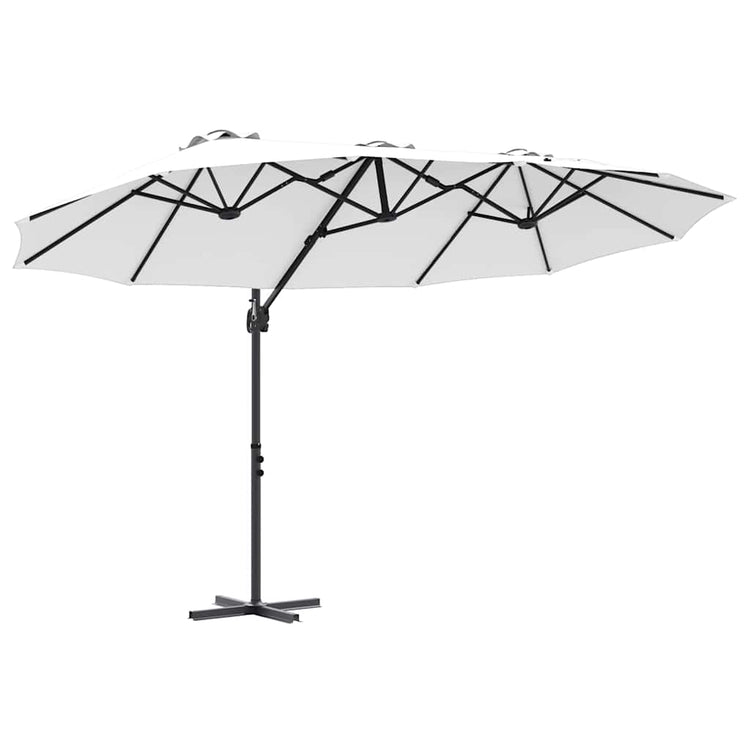 Vidaxx Sonnenschirm Sand 372 x 198 x 243 cm Polyester und Aluminium