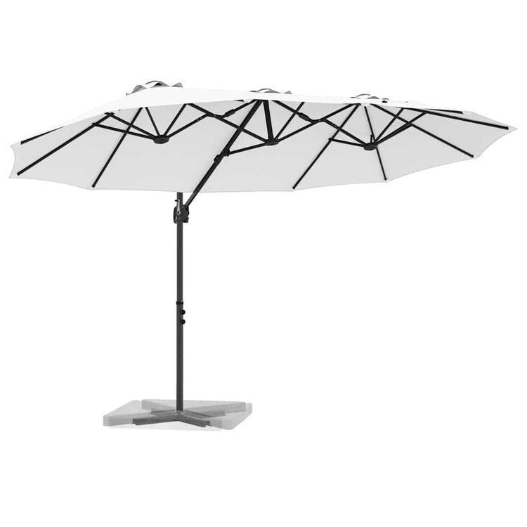 Vidaxx Sonnenschirm Sand 372 x 198 x 243 cm Polyester und Aluminium