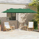 Vidaxx Sonnenschirm grün 372 x 198 x 243 cm Polyester und Aluminium