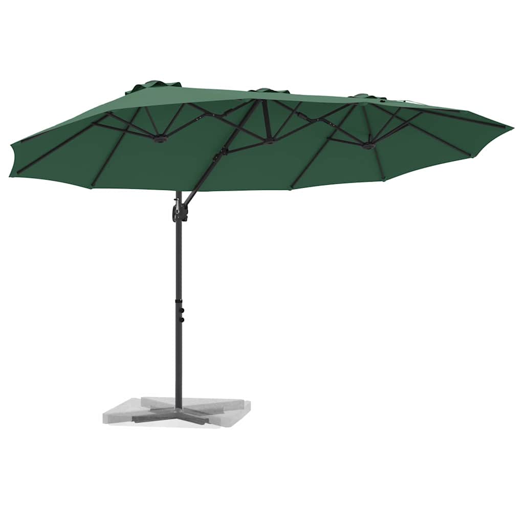 Vidaxx Sonnenschirm grün 372 x 198 x 243 cm Polyester und Aluminium