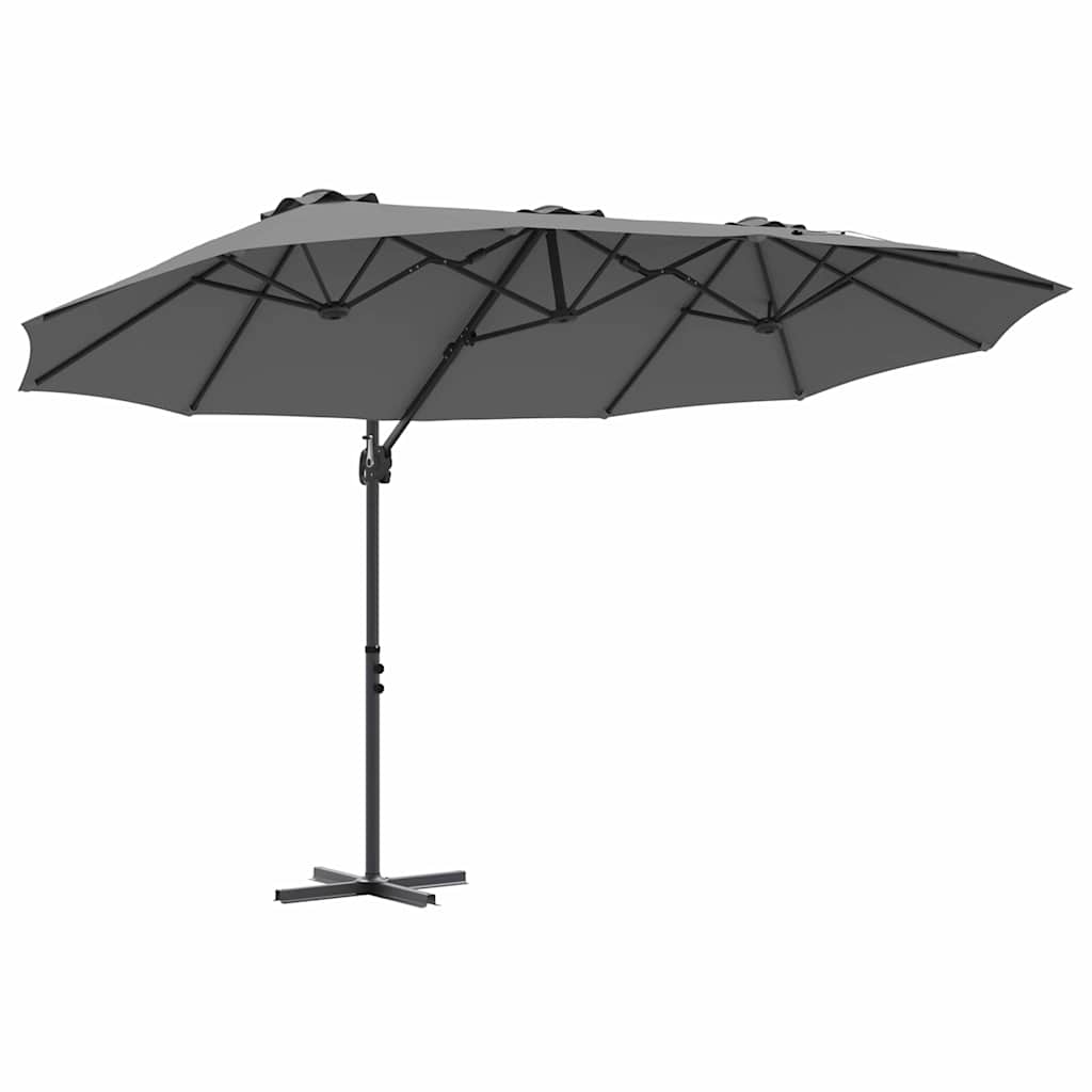 Vidaxx Sonnenschirm Anthrazit 372 x 198 x 243 cm Polyester und Aluminium