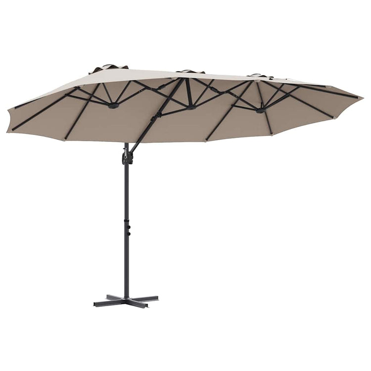 Vidaxx Sonnenschirm Taupe 372 x 198 x 243 cm Polyester und Aluminium