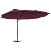 Vidaxx Sonnenschirm Bordeauxrot 372 x 198 x 243 cm Polyester und Aluminium