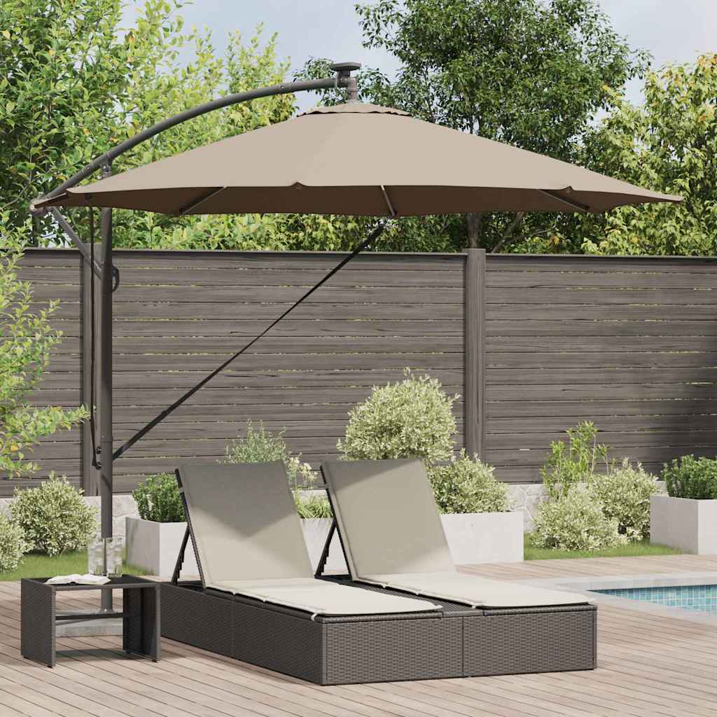 Vidaxx Sonnenschirm Taupe 294 x 294 x 248 cm Polyester und Aluminium