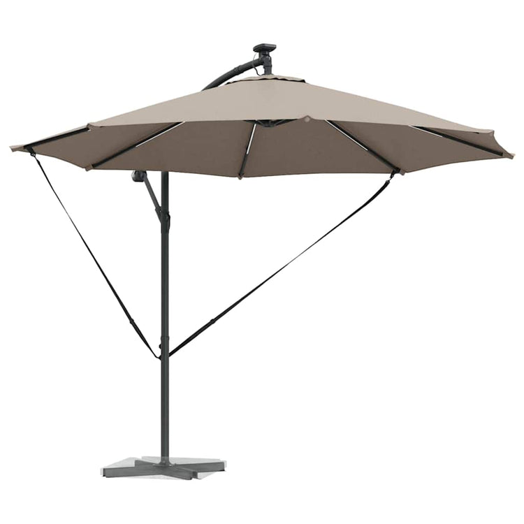 Vidaxx Sonnenschirm Taupe 294 x 294 x 248 cm Polyester und Aluminium