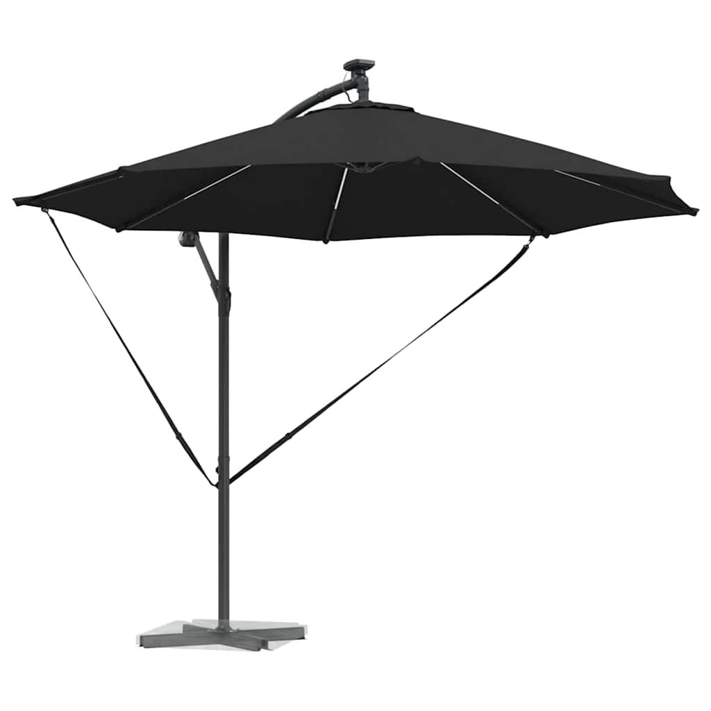 Vidaxx Sonnenschirm schwarz 294 x 294 x 248 cm Polyester und Aluminium