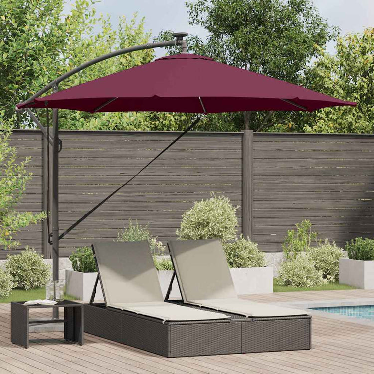 Vidaxx Sonnenschirm Bordeauxrot 294 x 294 x 248 cm Polyester und Aluminium