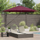 Vidaxx Sonnenschirm Bordeauxrot 294 x 294 x 248 cm Polyester und Aluminium