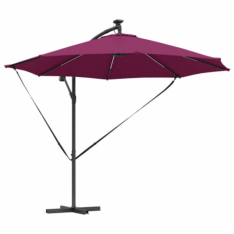 Vidaxx Sonnenschirm Bordeauxrot 294 x 294 x 248 cm Polyester und Aluminium