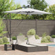 Vidaxx Sonnenschirm Sand 294 x 200 x 270 cm Polyester und Aluminium
