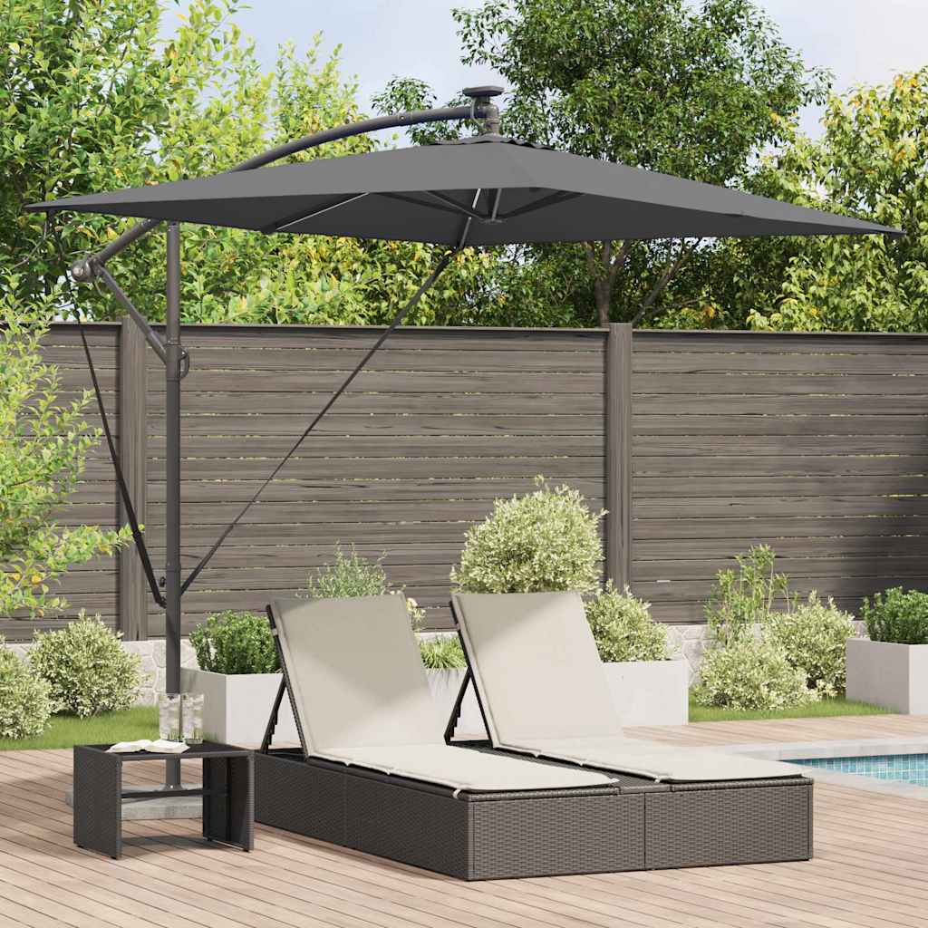 Vidaxx Sonnenschirm Anthrazit 294 x 200 x 270 cm Polyester und Aluminium