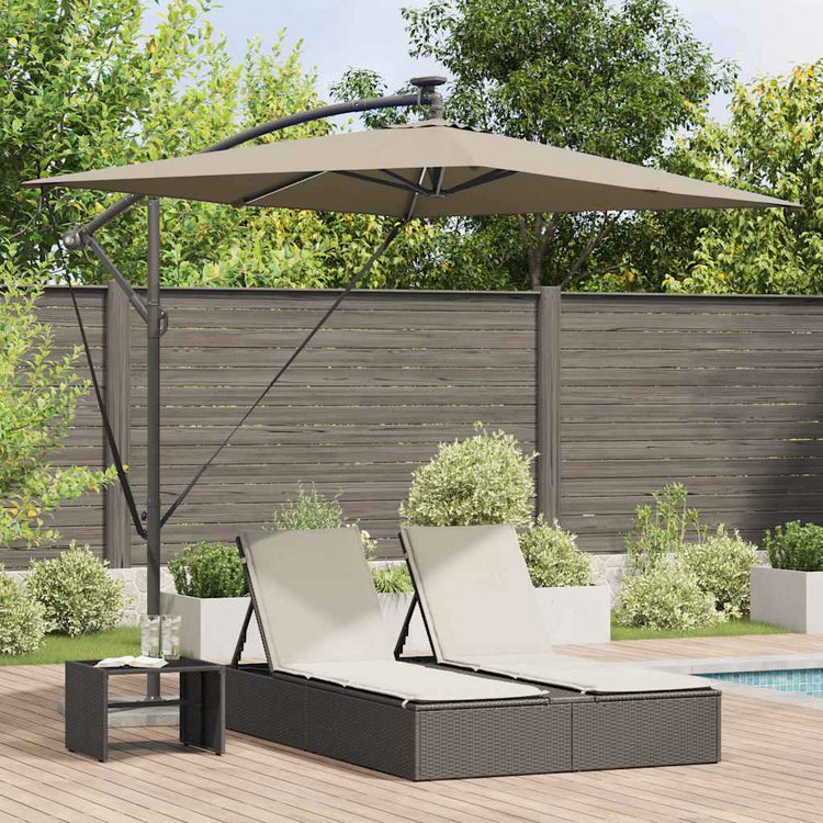 Vidaxx Sonnenschirm Taupe 294 x 200 x 270 cm Polyester und Aluminium