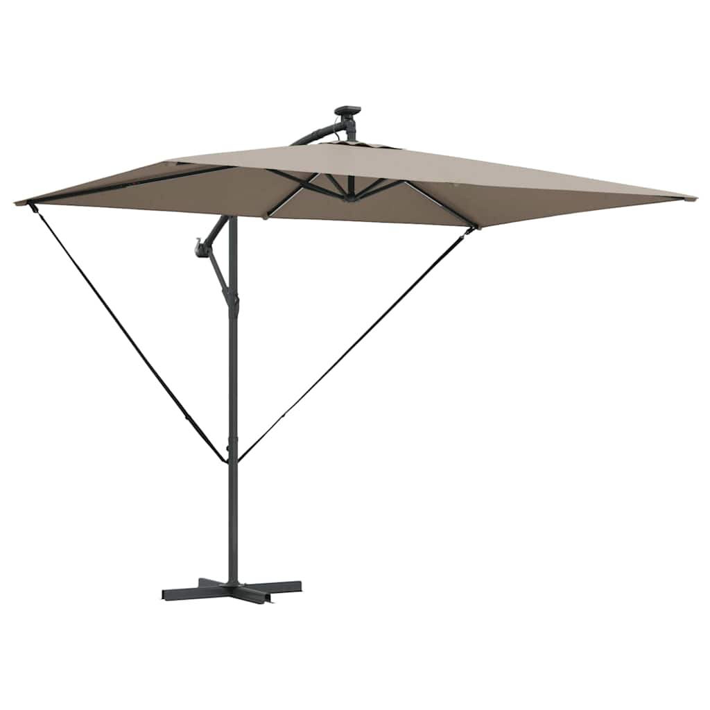 Vidaxx Sonnenschirm Taupe 294 x 200 x 270 cm Polyester und Aluminium
