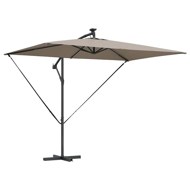 Vidaxx Sonnenschirm Taupe 294 x 200 x 270 cm Polyester und Aluminium